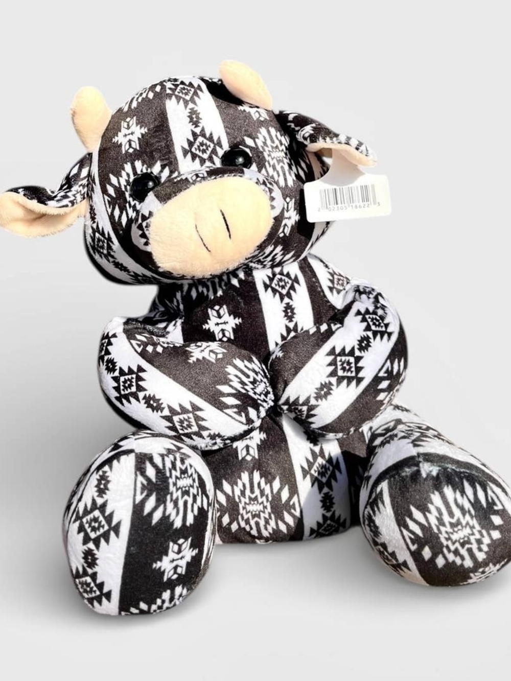 Plush Cow Decorative Accent in Black & Cream - Farm Pal